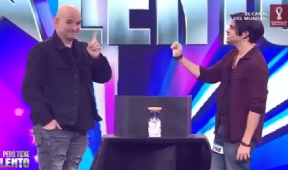 Ricardo Morán quedó sorprendido con las habilidades de adivinación del participante en Perú tiene talento. Foto: captura Latina