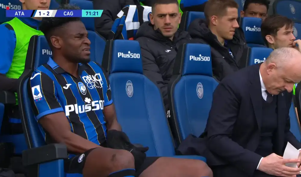 Zapata estuvo menos de 15 minutos sobre el terreno de juego. Foto: captura ESPN