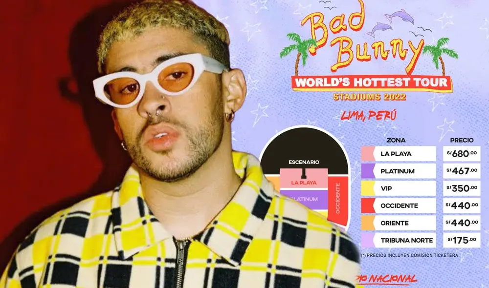 Bad Bunny sorprendió a sus seguidores al anunciar una segunda fecha en Perú. Foto: composición Facebook/Bad Bunny y Teleticket Bad Bunny sorprendió a sus seguidores al anunciar una segunda fecha en Perú. Foto: composición Facebook/Bad Bunny y Teleticket