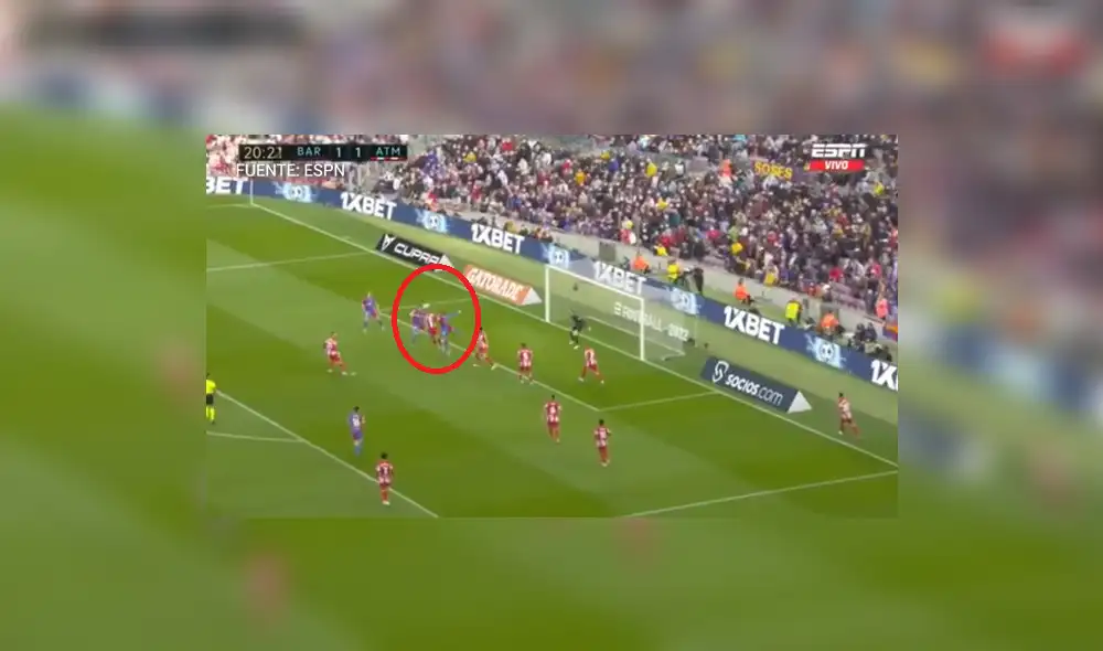 Gavi marcó a los 21 minutos del encuentro. Foto: Captura ESPN