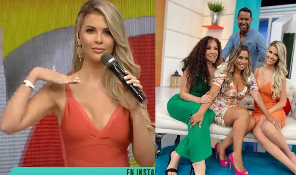 Brunella Horna apareció por primera vez en televisión a la edad de 17 años. Foto: composición captura América TV/ Instagram, Brunella Horna