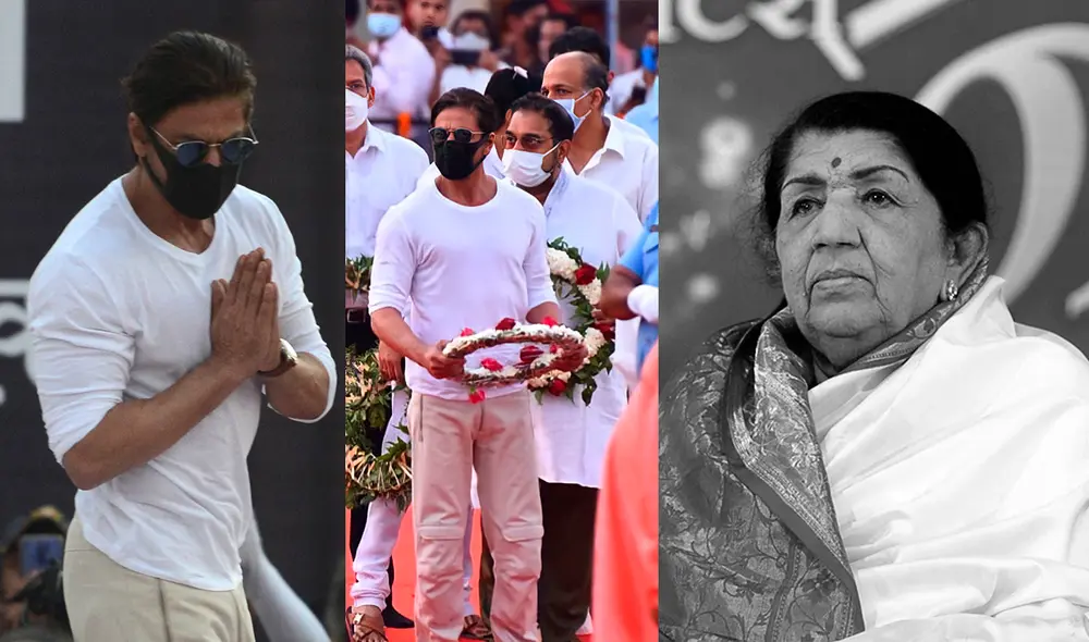 Shah Rukh Khan se acercó en persona a presentar sus condolencias por la muerte de Lata Mangeshkar. Foto: AFP/Pinkvilla/AFP Shah Rukh Khan se acercó en persona a presentar sus condolencias por la muerte de Lata Mangeshkar. Foto: AFP/Pinkvilla/AFP