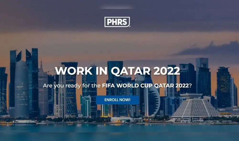 Web de Qatar 2022. Foto: workinqatar2022.com Web de Qatar 2022. Foto: workinqatar2022.com