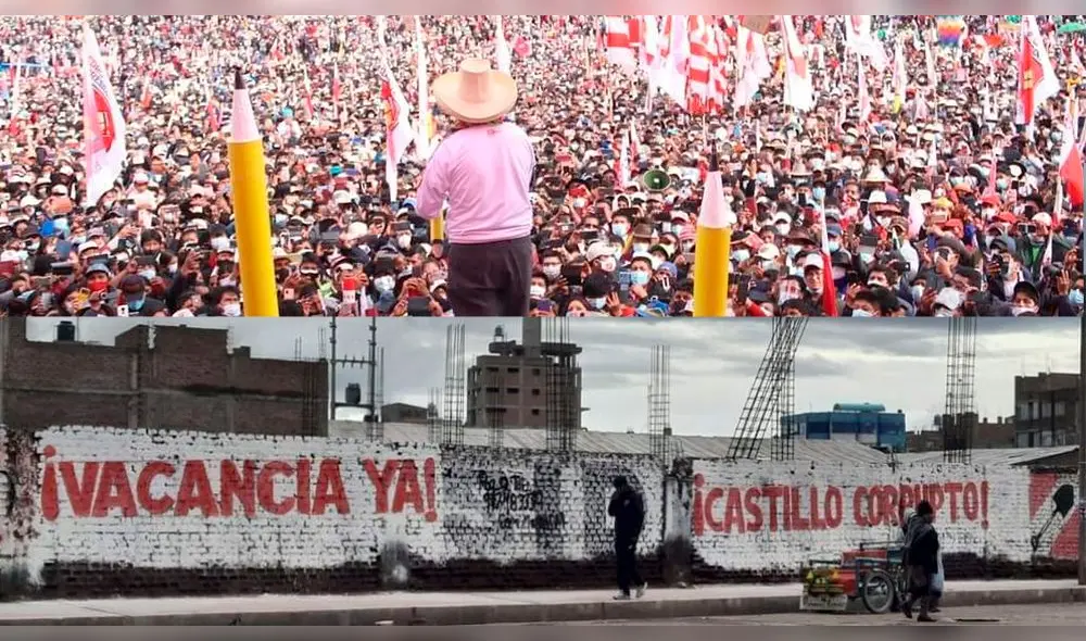 El presidente Pedro Castillo, en las elecciones de segunda vuelta, logró el 89.254% de los votos en la región Puno. Foto: composición LR/LR/PNP El presidente Pedro Castillo, en las elecciones de segunda vuelta, logró el 89.254% de los votos en la región Puno. Foto: composición LR/LR/PNP