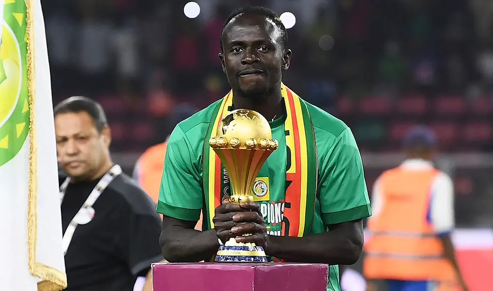 Sadio Mané consiguió su primer título con Senegal. Foto: AFP