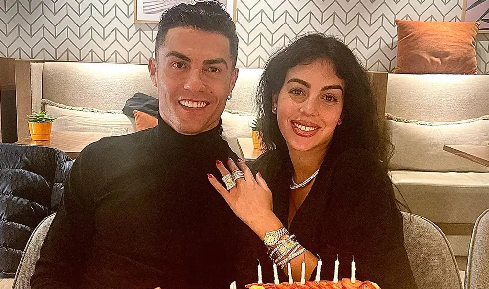 Cristiano Ronaldo y Georgina Rodríguez en la celebración de cumpleaños del futbolista. Foto: Cristiano Ronaldo/Instagram Cristiano Ronaldo y Georgina Rodríguez en la celebración de cumpleaños del futbolista. Foto: Cristiano Ronaldo/Instagram