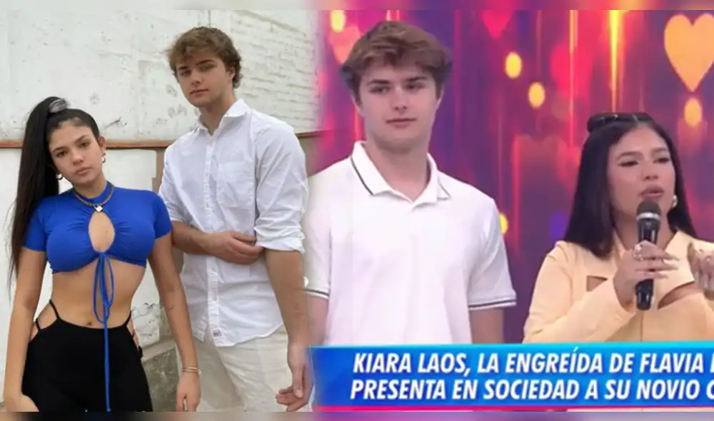 Kiara Laos y Chase Clark mantienen tres años de relación sentimental. Foto: composición/Kiara Laos/Instagram/captura América TV