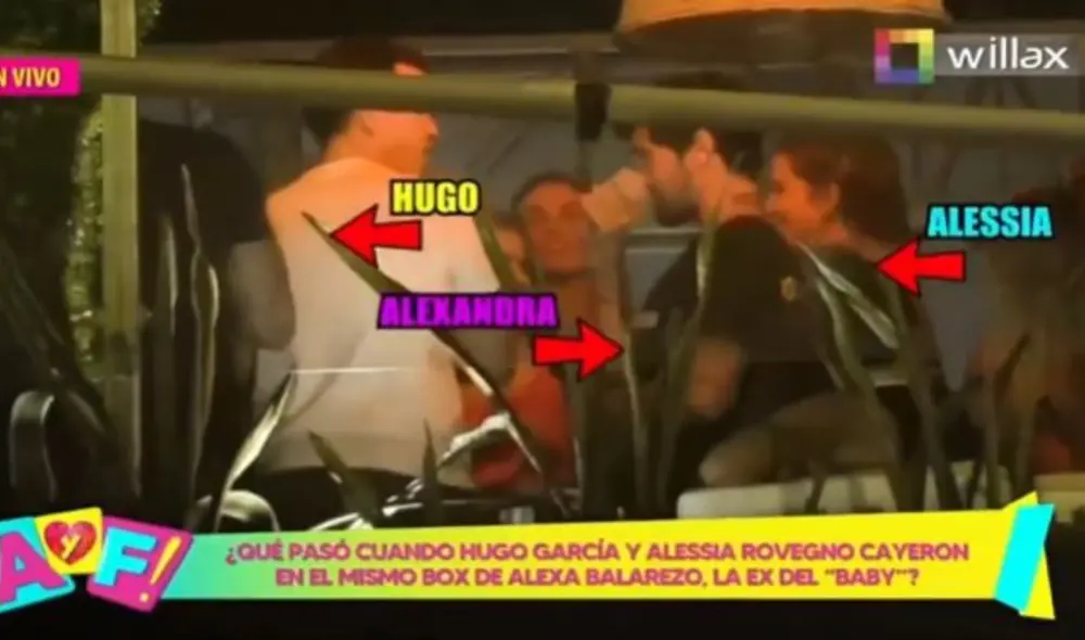 Alessia Rovegno, Hugo García y Alexandra Balarezo se encontraron en discoteca. Foto: Willax