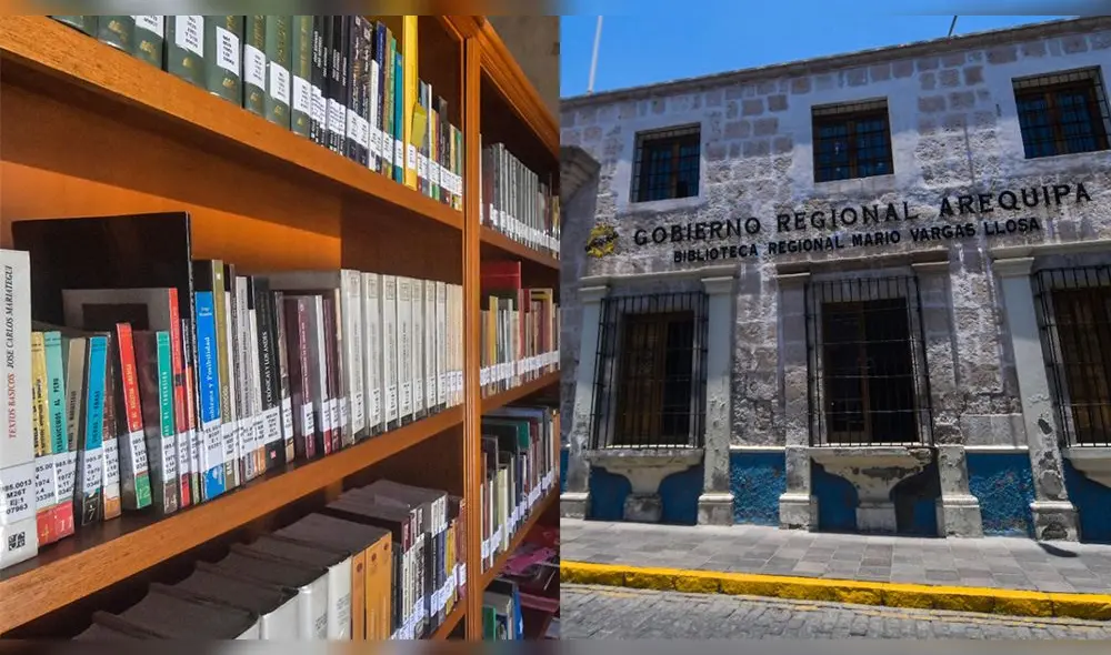 Hasta la fecha son 23.438 textos donados por el escritor y están ubicados en tres ambientes exclusivos del recinto. Foto: composición LR/ Biblioteca Regional MVLL