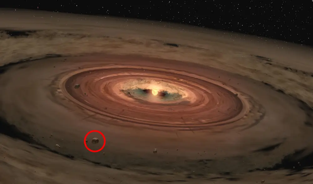 Este disco protoplanetario ilustrado aquí alrededor de una enana marrón proporciona los materiales para la formación de planetas. Foto: NASA / JPL-Caltech