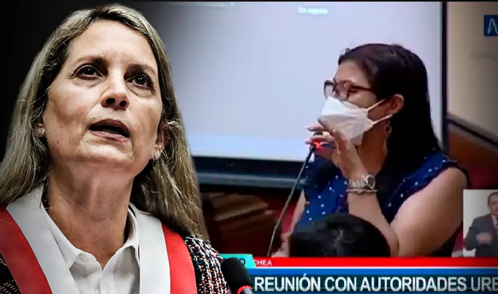 La presidenta del Congreso alzó la voz para pedirle a la alcaldesa de Ocoña que cambie "de tono". Foto: composición/Fabrizio Oviedo/La República