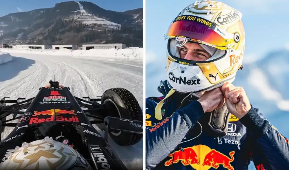 Max Verstappen corrió sobre hielo como parte de su entrenamiento. Foto: captura Red Bull Racing. Max Verstappen corrió sobre hielo como parte de su entrenamiento. Foto: captura Red Bull Racing.