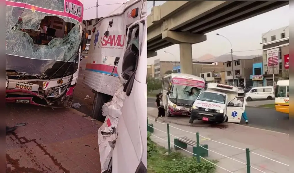 Conductor de la cúster fue trasladado a la comisaría de Canto Rey. Foto: WhatsApp La República