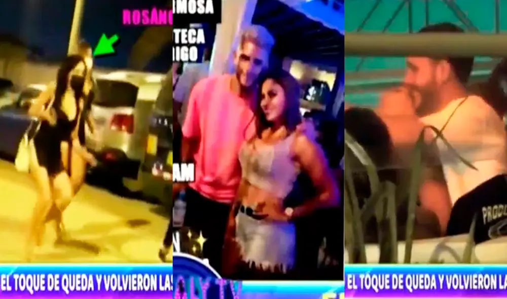 Magaly TV, la firme mostró cómo los famosos festejaron en discotecas. Foto: capturas ATV