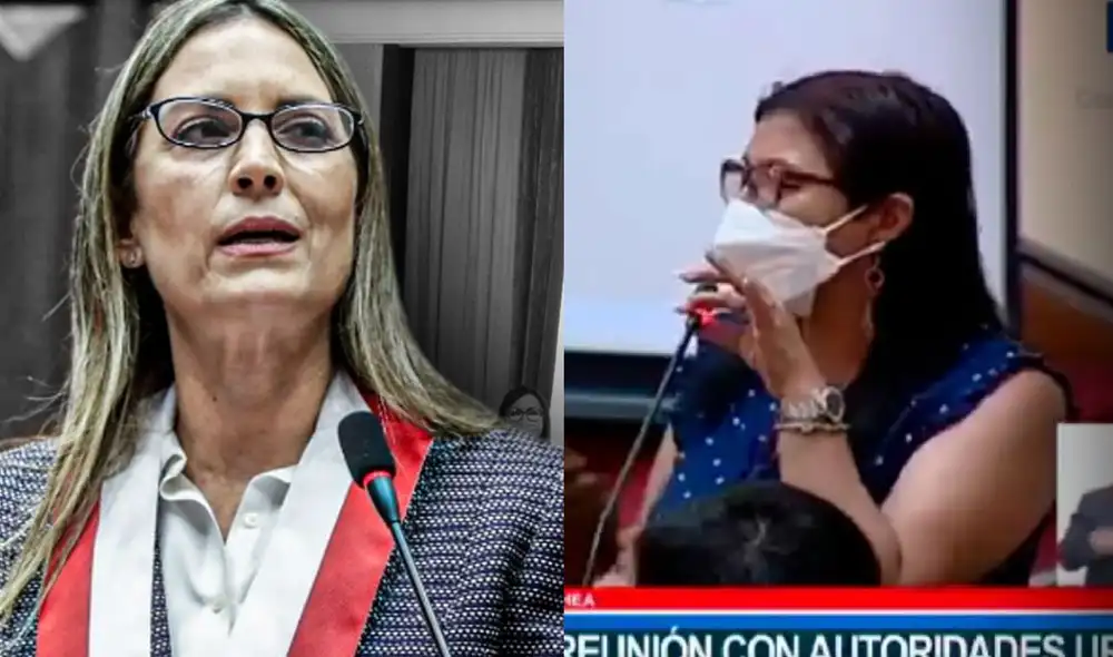 "Ustedes están aquí en mi casa. Le exijo, primero, respeto", dijo María del Carmen Alva en el Congreso. Foto: composición Fabrizio Oviedo/La República