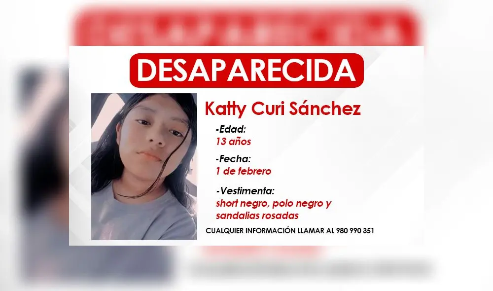La menor fue vista por última vez el 1 de febrero. Foto: La República