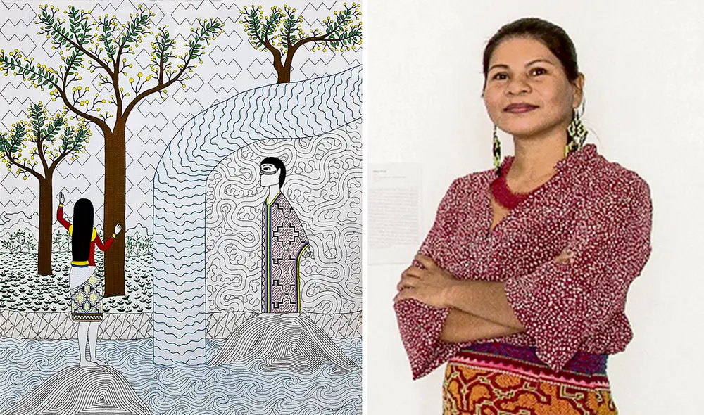 Ganadora. Inin paro (El río de los perfumes medicinales) de Chonon Bensho. Foto: composición LR Ganadora. Inin paro (El río de los perfumes medicinales) de Chonon Bensho. Foto: composición LR