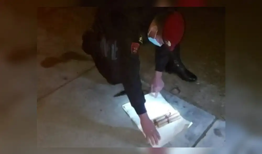 Agentes Udex neutralizaron la carga explosiva. Foto: PNP Udex