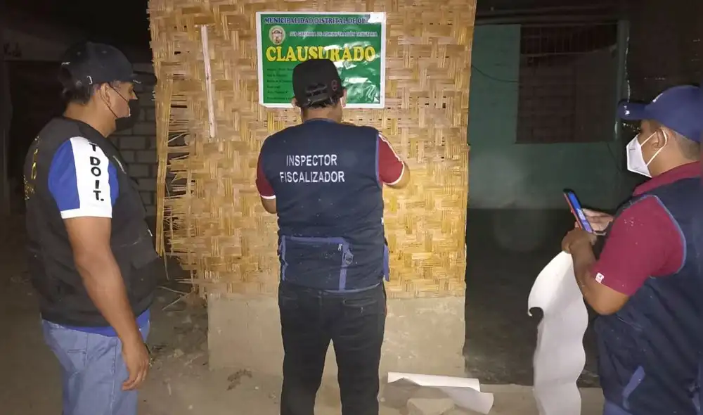 Local no contaba con la autorización para funcionar bajo ese rubro. Foto: Municipalidad Distrital de Olmos.