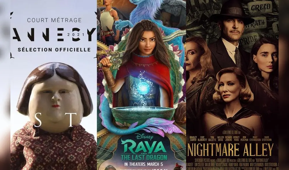Películas de América Latina nominadas a los Oscar 2022. Foto: composición/Disney/Annecy Festival/SearchlightPictures