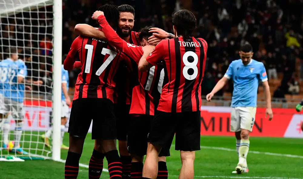 AC Milan eliminó a la Lazio de la Copa Italia tras golearlo en San Siro. Foto: AC Milan