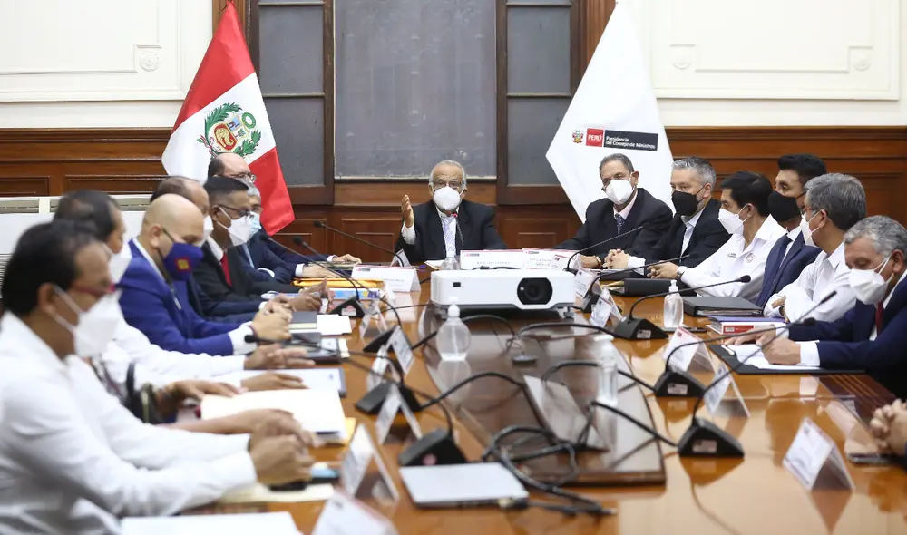 Aníbal Torres lideró la sesión del Consejo de Ministros de este miércoles 9 de febrero. Foto: PCM