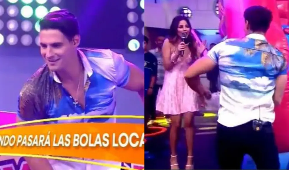 Facundo González hace broma a Luciana Fuster en Esto es Habacilar. Foto: composición/ América TV Facundo González hace broma a Luciana Fuster en Esto es Habacilar. Foto: composición/ América TV