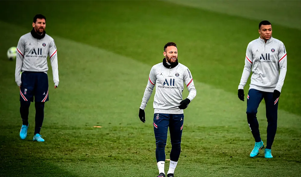 El brasileño compartió entrenamiento con Messi, Mbappé y el resto del plante. Foto: Goal