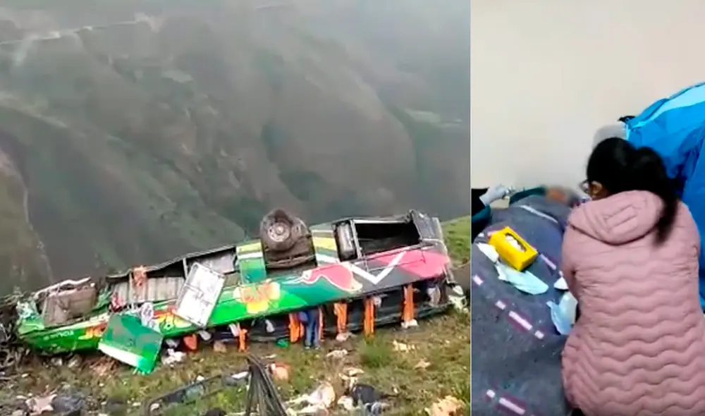 Vehículo rodó a pendiente de más de 500 metros. Foto: composición LR / captura Facebook Vehículo rodó a pendiente de más de 500 metros. Foto: composición LR / captura Facebook