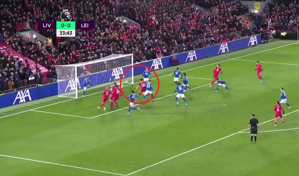 Diego Jota anotó el primer tanto del encuentro. Foto: Captura ESPN.