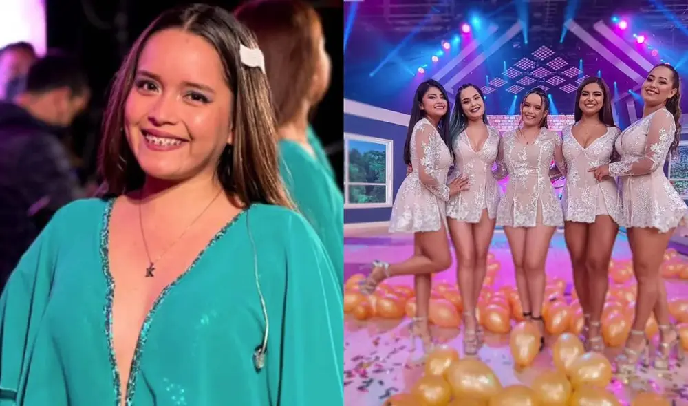 Kiara Lozano, vocalista de la orquesta de cumbia Corazón Serrano. Foto: composición/ Instagram