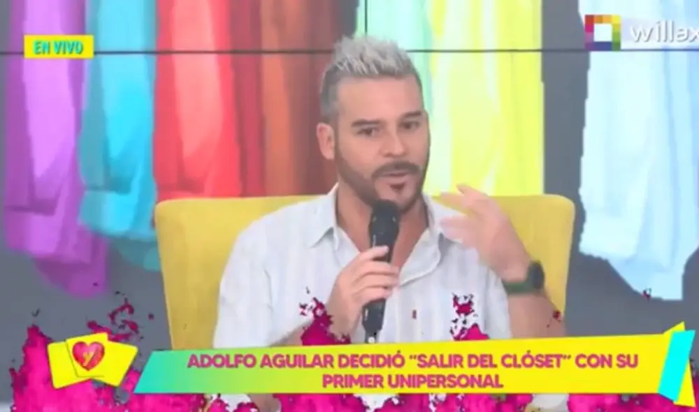 Adolfo Aguilar contó cómo decidió hablar de su homosexualidad. Foto: captura de Willax Adolfo Aguilar contó cómo decidió hablar de su homosexualidad. Foto: captura de Willax
