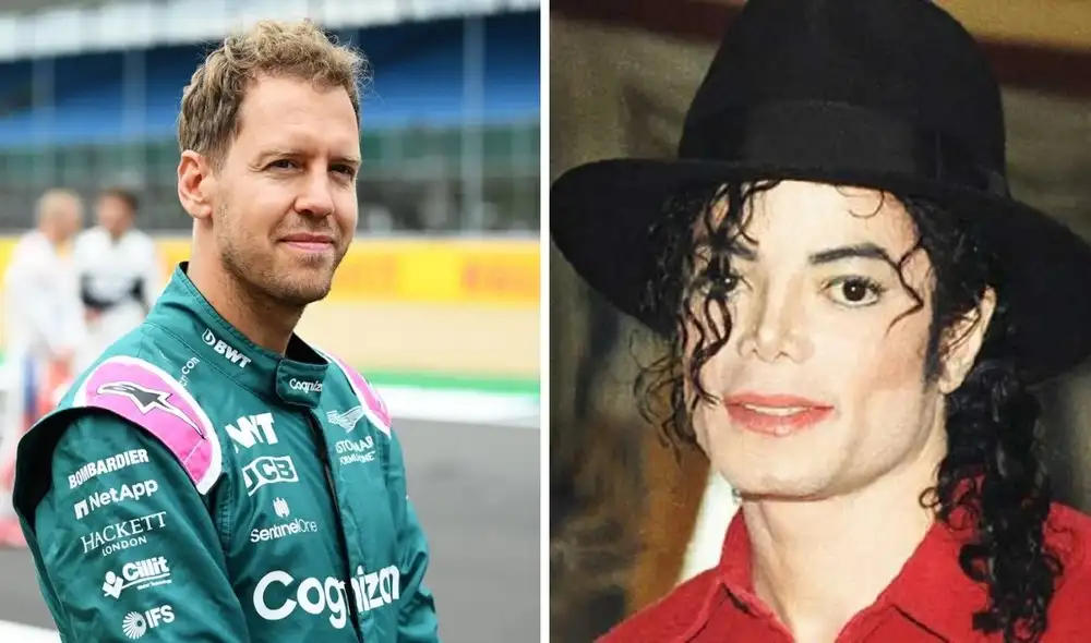 Sebastian Vettel y su sueño de ser como el cantante estadounidense. Foto: Composición LR/F1/Indie Hoy. Sebastian Vettel y su sueño de ser como el cantante estadounidense. Foto: Composición LR/F1/Indie Hoy.