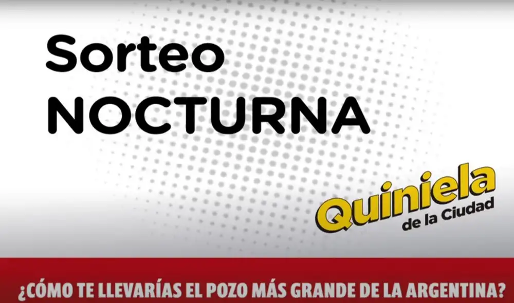 Revisa la Quiniela Nocturna de hoy. Foto: captura de Lotería de la Ciudad / YouTube