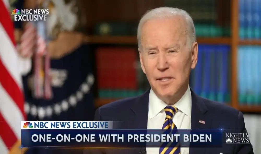 Joe Biden se refirió a la tensión suscitada con Rusia por la situación en Ucrania. Foto: captura de NBC News Joe Biden se refirió a la tensión suscitada con Rusia por la situación en Ucrania. Foto: captura de NBC News