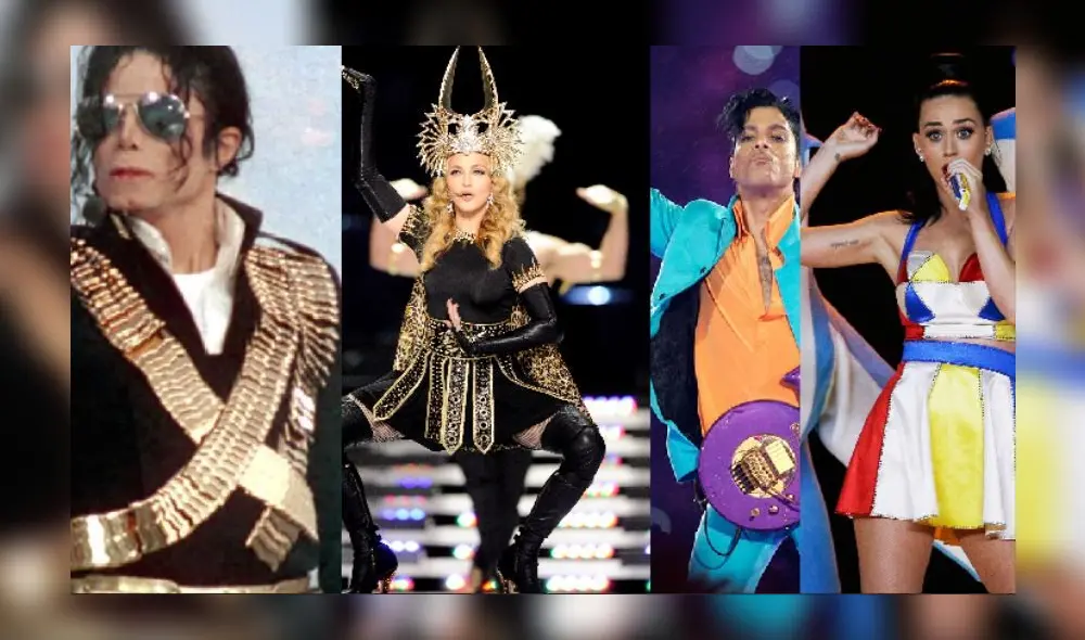 Los shows de medio tiempo duran aproximadamente 20 minutos y se dan en el intermedio del partido de fútbol americano. Foto: Composición/AP/EFE