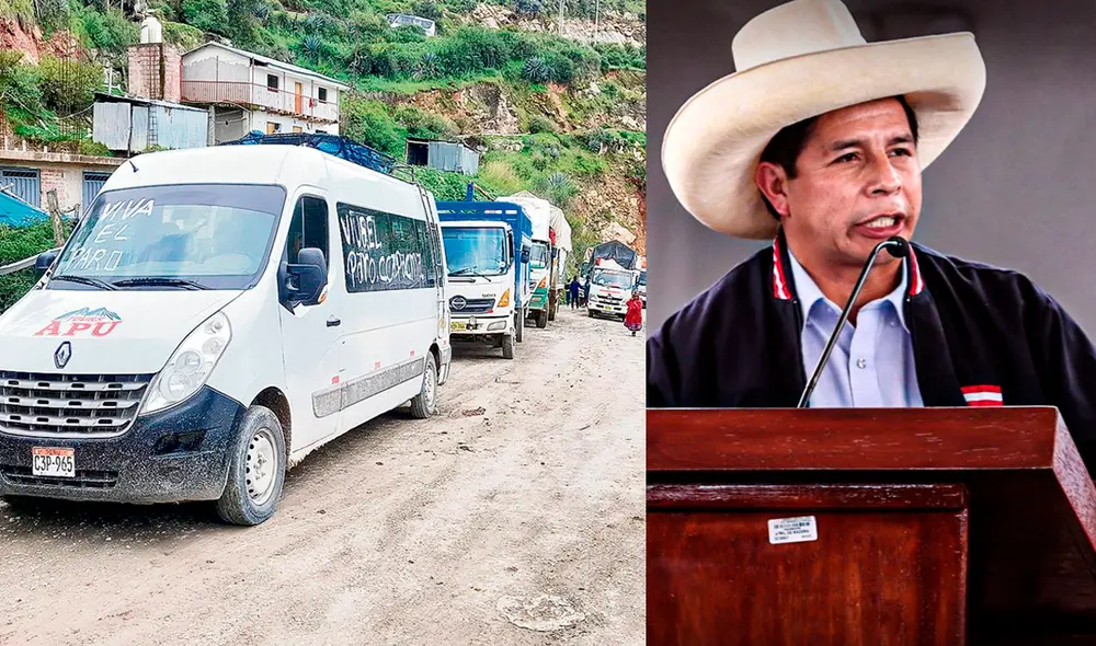 Sin paso. A pesar de la coyuntura política, Ccapacmarca sigue con bloqueo en el corredor minero y podría provocar el cese de operaciones de MMG Las Bambas. Foto: La República