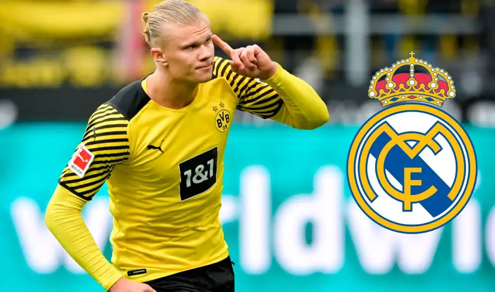 Haaland tiene contrato con el Borussia Dortmund hasta mediados del 2024. Foto: composición EFE Haaland tiene contrato con el Borussia Dortmund hasta mediados del 2024. Foto: composición EFE