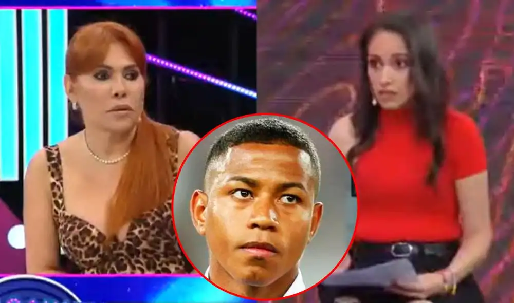 Magaly Medina conversa con esposa de Andy Polo en el set de Magaly TV, la firme. Foto: composición/ captura de ATV Magaly Medina conversa con esposa de Andy Polo en el set de Magaly TV, la firme. Foto: composición/ captura de ATV