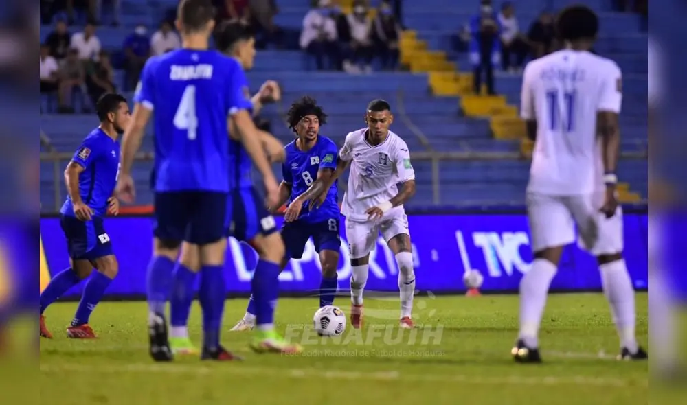 Selección de Honduras en el duelo ante El Salvador. Foto: Twitter Selección de Honduras