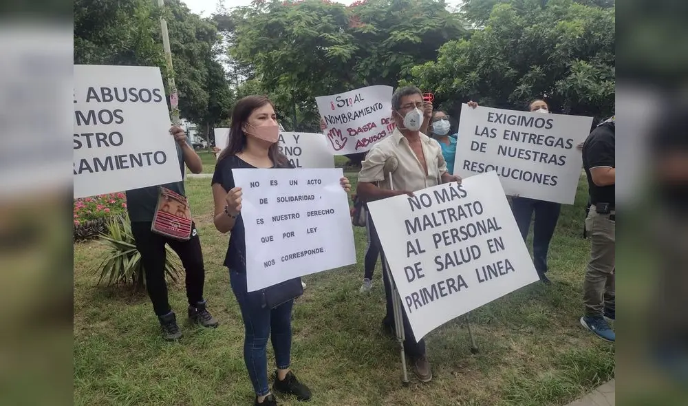 Protesta se llevó a cabo en el local de la Geresa de Santa Inés. Foto: J. B.