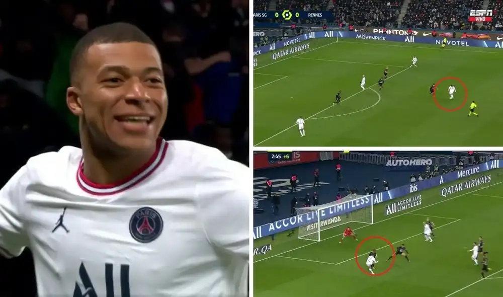 Así fue el gol del PSG. Foto: captura ESPN.