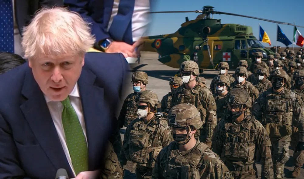 El primer ministro británico Boris Johnson señaló que la crisis en torno a Ucrania se ha convertido en “el momento más peligroso" para Europa. Foto: composición/AFP