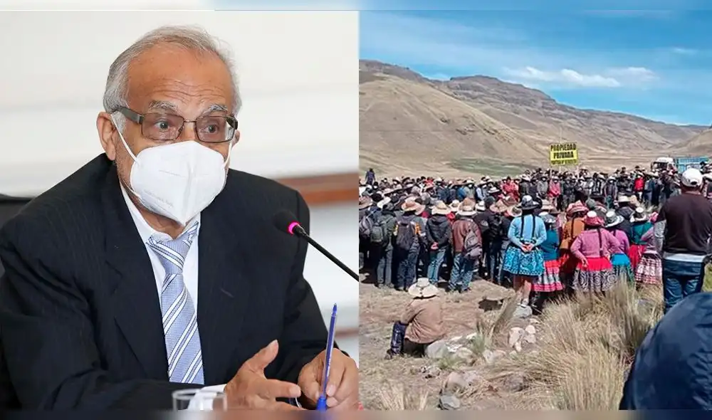 Hace más de dos semanas comunidades campesinas tienen bloqueado el Corredor Minero del Sur. Foto: composición LR/Presidencia/difusión