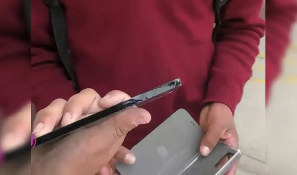 Finalmente, Vargas fue conducido a la dependencia policial para poner la denuncia correspondiente. Foto: captura HCO Tv Huamachuco