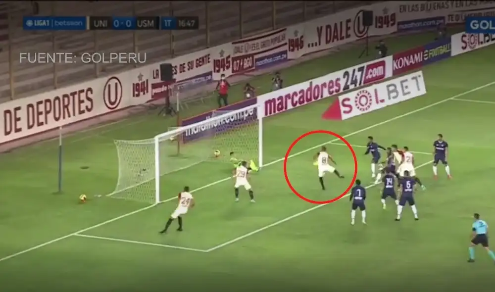 Quina anotó su segundo gol en el año. Foto: captura GolPerú. Quina anotó su segundo gol en el año. Foto: captura GolPerú.