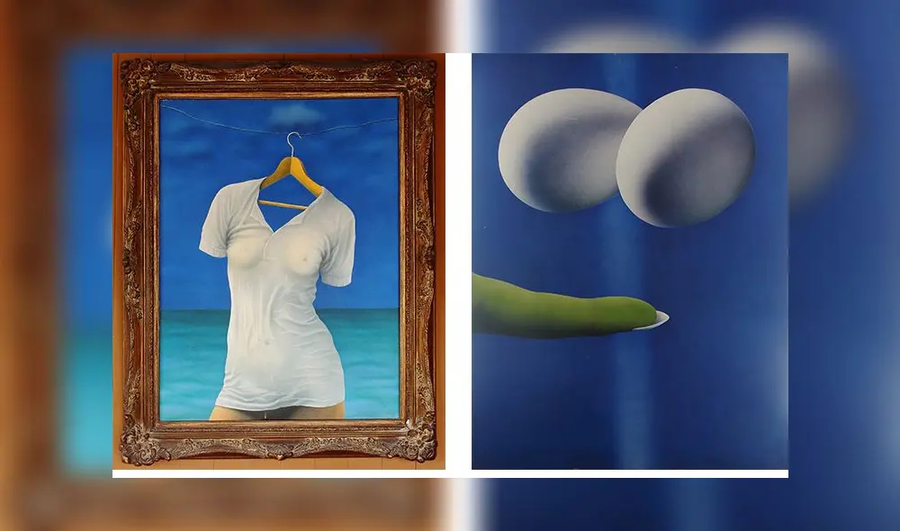 Dos pinturas de Ugo Comandona que se exhiben en la presente muestra en el ICPNA.