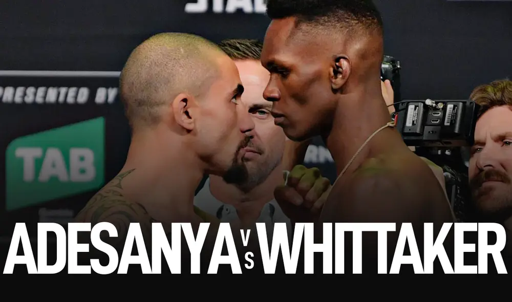 Israel Adesanya vs. Robert Whittaker pelean por el título de la UFC 271. Foto: composición GLR.