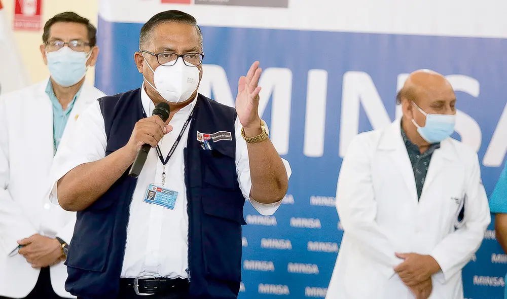 El dato. El ministro de Salud, Hernán Condori, anunció que saldría a los medios a defenderse. Admitió que es cofundador de Perú Libre y amigo de Vladimir Cerrón. Foto: Félix Contreras / La República