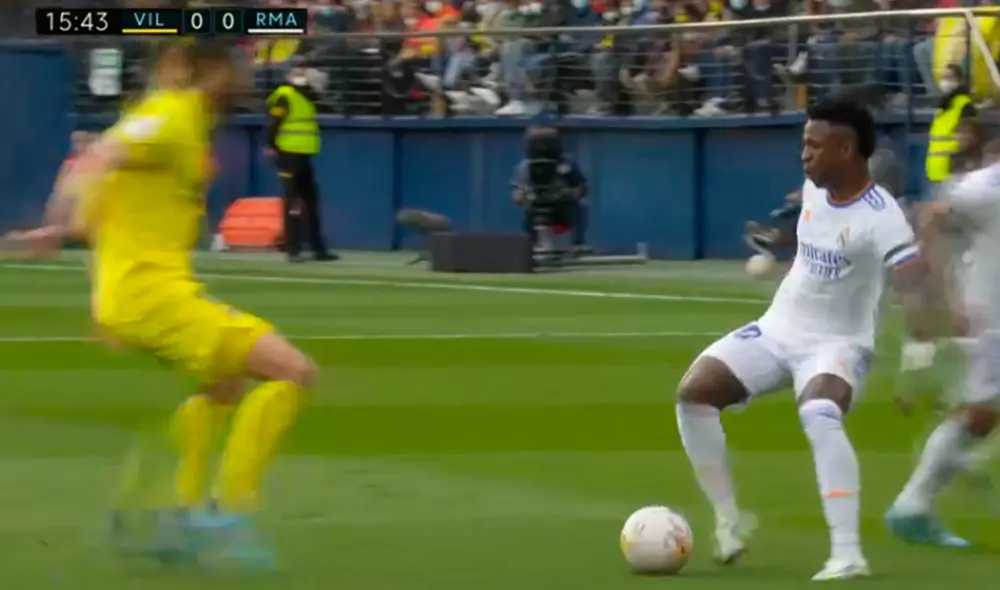 Vinicius dejó en ridículo a Iborra con espléndida 'huacha'. Foto: captura ESPN Vinicius dejó en ridículo a Iborra con espléndida 'huacha'. Foto: captura ESPN